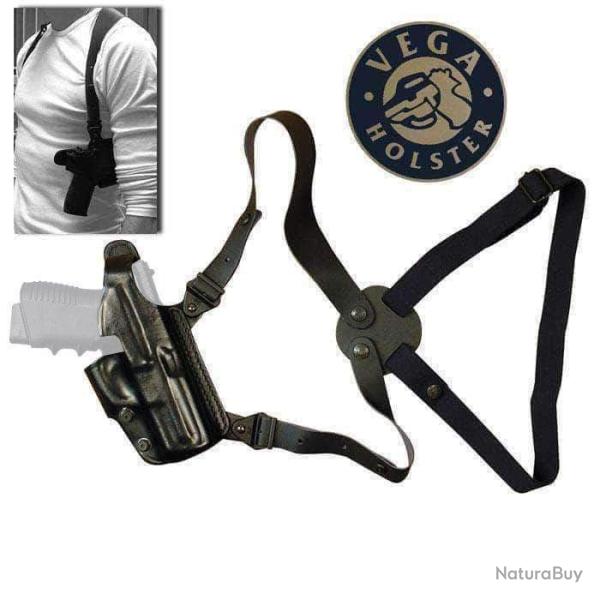 Holster d'�paule Vega Glock 17/19 - Noir / Glock 17 / 19 / Gaucher