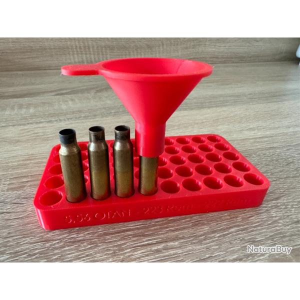 Entonnoir � poudre calibre 9mm et 223 rem + plateau de rechargement 223 rem