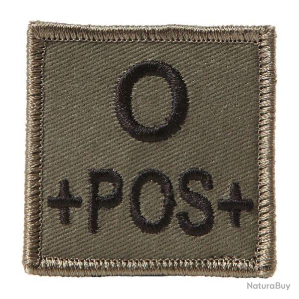 Identifiant de groupe sanguin Ares Velcro - Vert olive / O+