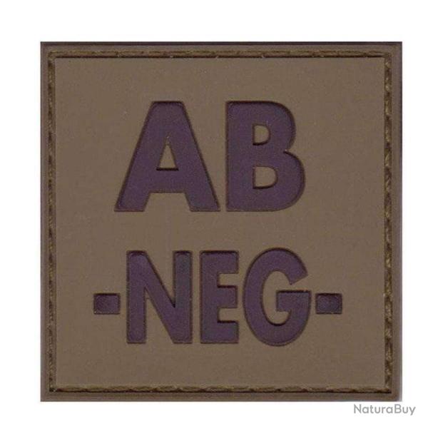 Patch groupe sanguin basse visibilit� PVC - Vert olive / AB -