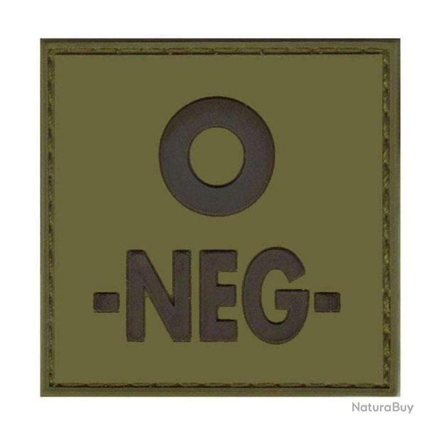 Patch groupe sanguin basse visibilit� PVC - Vert olive / O -