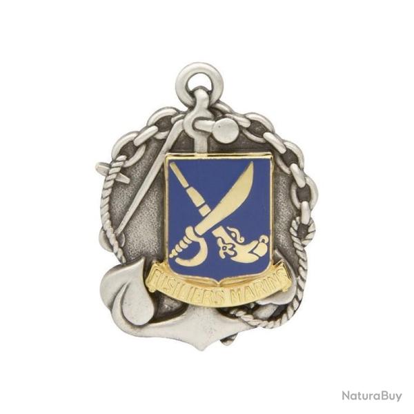 Insigne de b�ret Argent Fusilier Marin - Argent