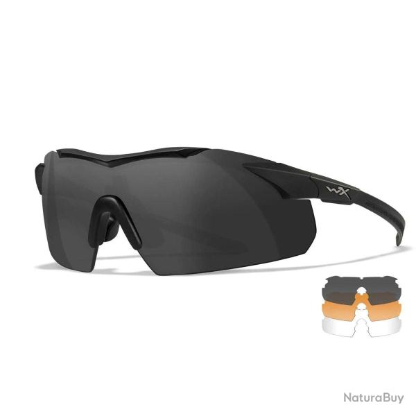 Lunettes Wiley X Vapor Comm 2.5 3 �crans - Noir / Fum� / Neutre / Rust