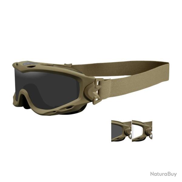 Masque balistique Wiley X Spear Tan - Coyote / Neutre / Fum�
