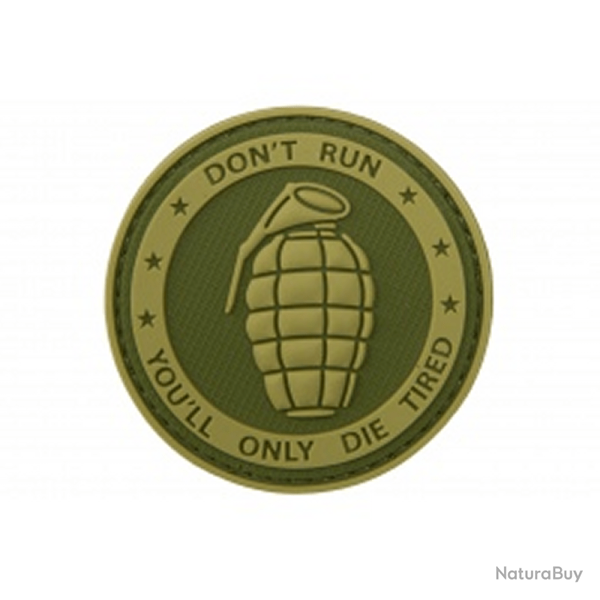 Patch Don't Run - Vert olive