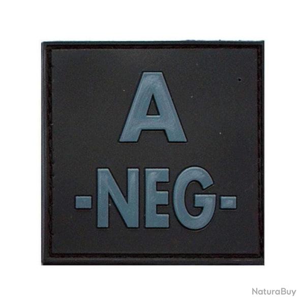 Patch groupe sanguin basse visibilit� PVC - Noir / A -