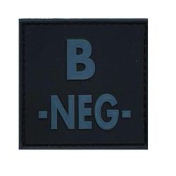 Patch groupe sanguin basse visibilit&eacute; PVC - Noir / B -