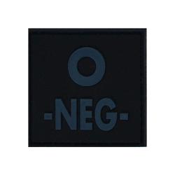 Patch groupe sanguin basse visibilit&eacute; PVC - Noir / O -
