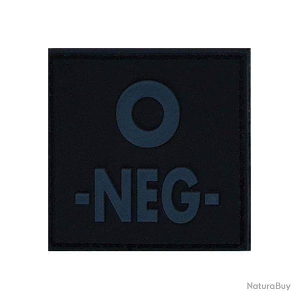 Patch groupe sanguin basse visibilit� PVC - Noir / O -