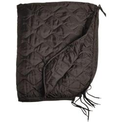 Poncho Liner Mil-Tec polyester matelass&eacute; 210 &times; 150 cm 800 g avec sac de transport - Noir
