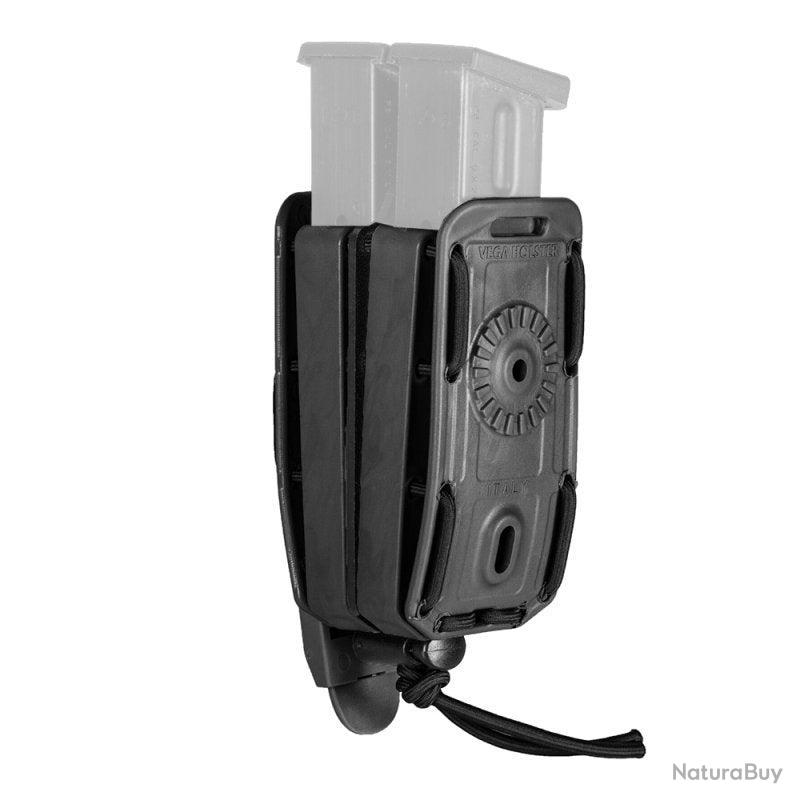 Porte-chargeur Cuir Vega Vega – 11,5 X 6 Cm, Passant Ceinture 6 Cm – Ouvert, Noir Ou Marron – Fabriqué En Italie