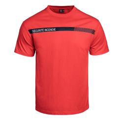 T shirt imprim&eacute; A10 Equipment S&Eacute;CU ONE S&eacute;curit&eacute; Incendie Rouge