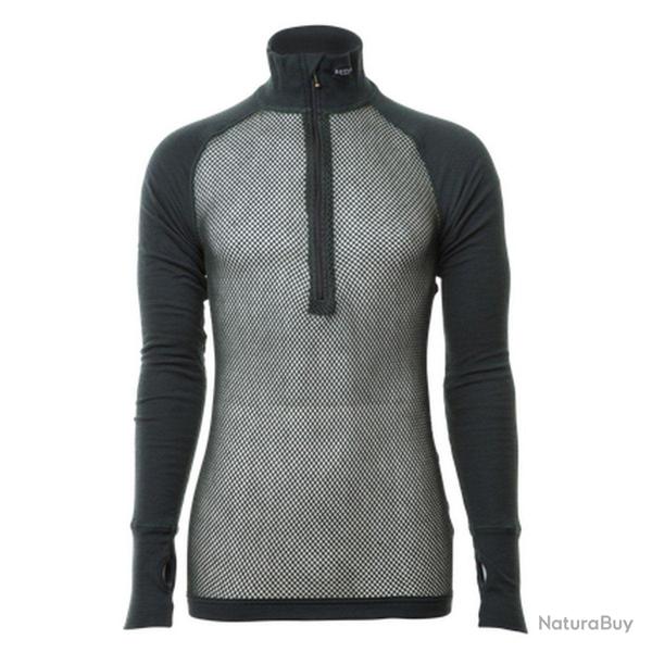 T shirt thermorgulateur Brynje Arctic Double Combat Zip Polo Noir