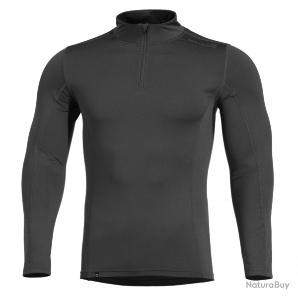 Maillot thermor�gulateur Pentagon Pindos demi fermeture envers Noir