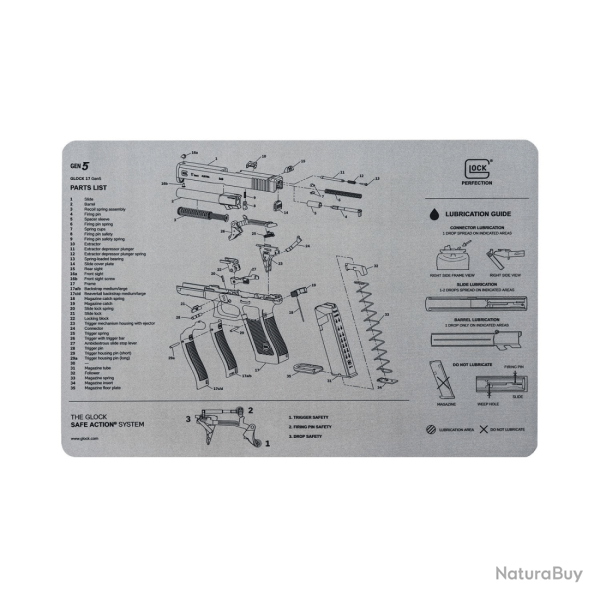 Tapis de dmontage Glock Bench Mat Gen5 - Gris