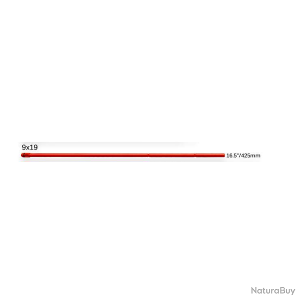 Tmoin de chambre vide - tige FAB Defense 9 mm safety rod - Rouge / 9X19 - 16.5 / 4.3 cm