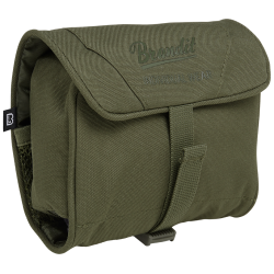 Trousse de toilette Brandit Medium d&eacute;pliante miroir amovible - Vert olive