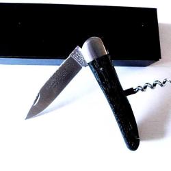 Couteau de poche artisanale en bois de morta