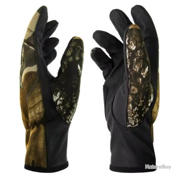 Gants de chasse camouflage en n�opr�ne, non-alds, r�sistants � l'eau homme ou femme
