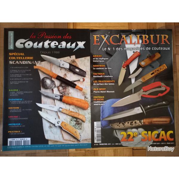 Lot de 2 magasines sur les couteaux