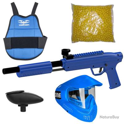 Annonce billes paintball : Valken Kids Gotcha Gun incluant masque Field #ONE, plastron, chargeur 120 - 500 billes de peinture -