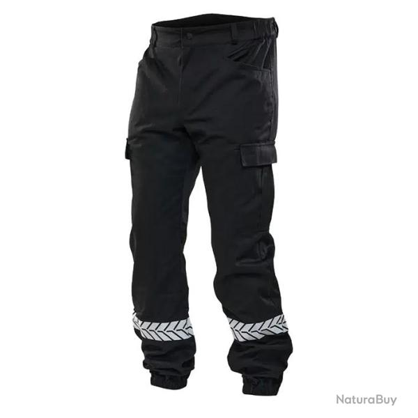 Pantalon GK Safetek� s�curit� priv�e noir bandes HV