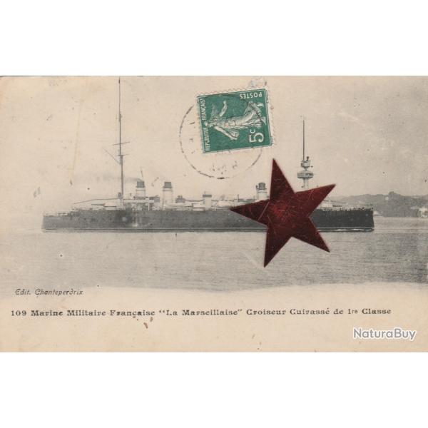CPA - Marine Militaire Fran�aise LA MARSEILLAISE Croiseur Cuirass� 1�re Classe N�8830