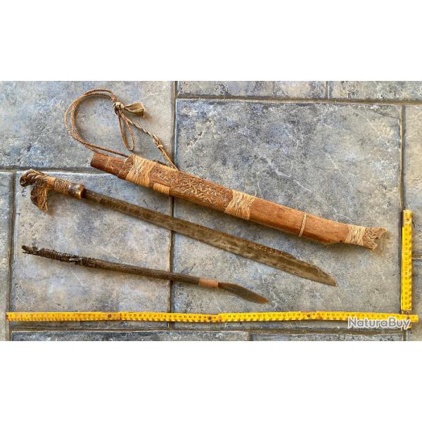 couteau �p�e machette ethnique MANDAU Culture Dayak  �le de Born�o Indon�sie