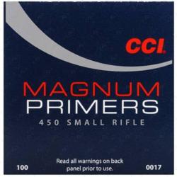Amorces CCI pour rechargement - Bo&icirc;te de 100 - Par 1 / Magnum Small Rifle 450