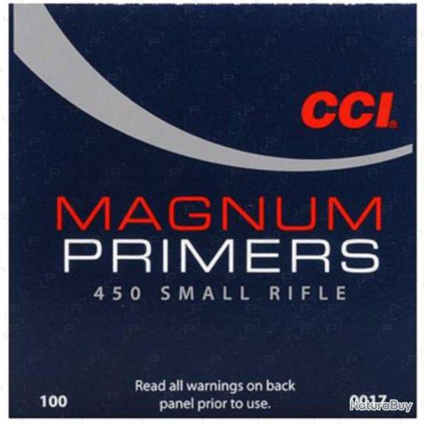 Amorces CCI pour rechargement - Bo�te de 100 - Par 1 / Magnum Small Rifle 450