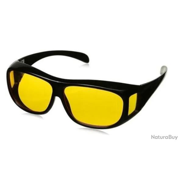Lunettes Vision Nocturne HD - Verres Jaunes Anti-�blouissement pour Conduite et Activit�s Outdoor