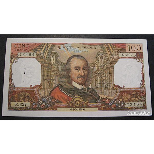 France billet de 100 Francs CORNEILLE du 2-5-1968