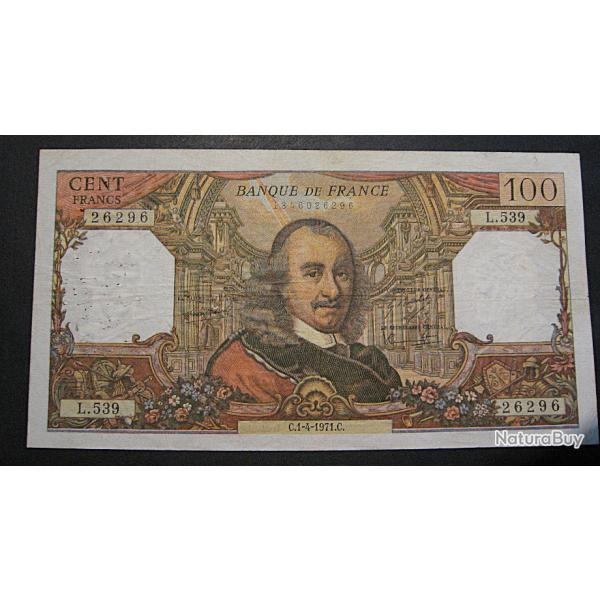 France billet de 100 Francs CORNEILLE du 1 -04-1971
