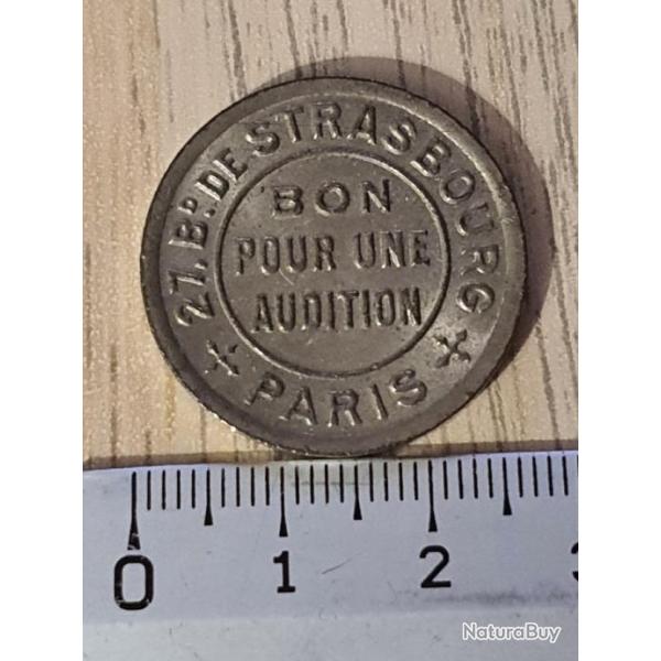 Jeton bon pour une audition Palace Chansons Paris musique disque chanteur