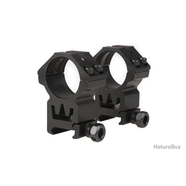 Anneau 30mm Haut (Set 2pcs) Noir (Theta Optics)