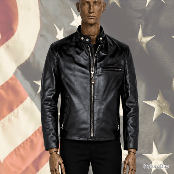 Blouson Cuir Racer 141 Cuir de Vachette Schott USA