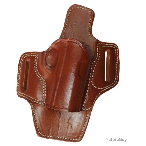 Etui cuir de ceinture sp�cifique pour pistolet CZ Shadow 2 - droitier marron
