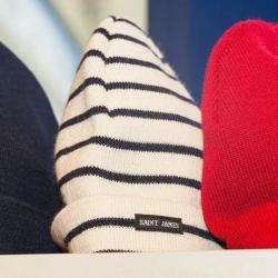 Bonnet de quart Saint James 100% pure laine - Made in France Rouge