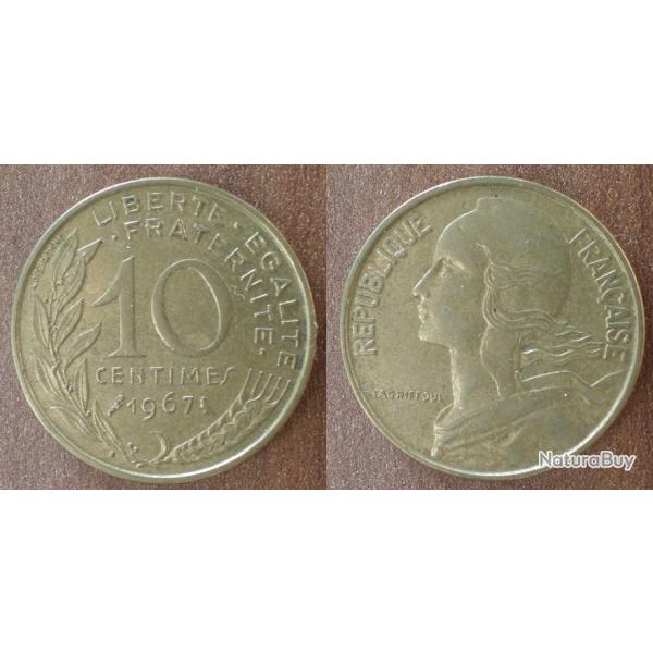 France 10 Centimes 1967 Marianne Piece Centime de Franc
