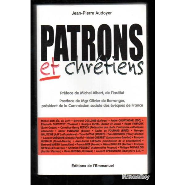 patrons et chr�tiens de jean-pierre audoyer