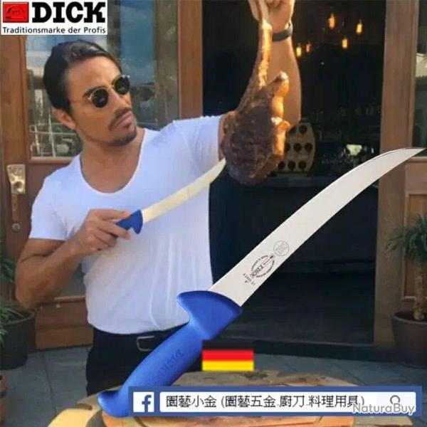 Dick ErgoGrip Bleu 8.2425.21K Couteau de d�coupe alv�ol� 21 cm