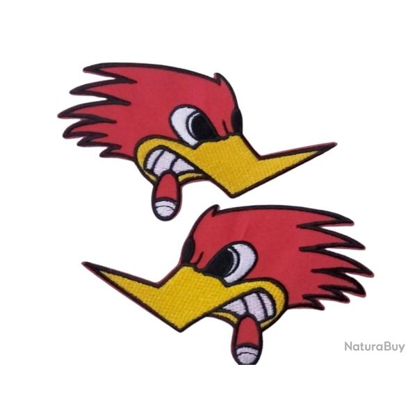 Lot de deux patchs WOODY Gauche et droit - Hauteur 65 mm Largeur 115 mm