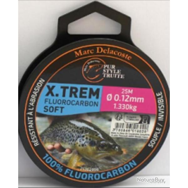 Fluorocarbone delacoste X trem soft 25m 0,14