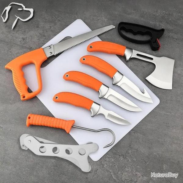 Set de Couteaux de D�pe�age Professionnel Sp�cial Chasse et Boucherie