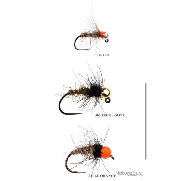 Pack 3 nymphes delacoste eaux fortes taille 2