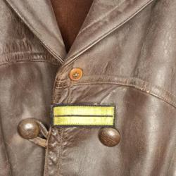 Veste cuir 3/4 Aviateur France 40 FFI FTPF R&eacute;sistant WW2