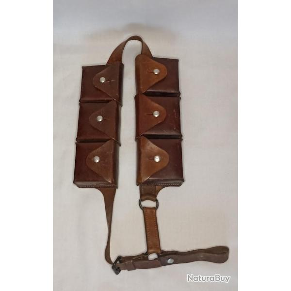 Cartouchi�re cuir Cavalerie Arm�e Suisse 1955