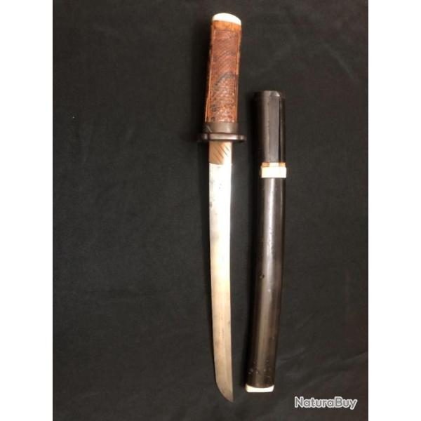 ancien sabre tanto katana lame 30cm total 43cm