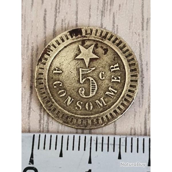 Jeton de consommation Token 5 centimes
