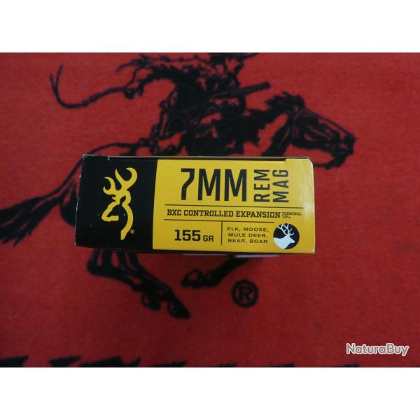 Browning BXC 7 mm rem mag 155 grs (x20)